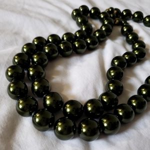 Joan Rivers Green/Gold Simulated Pearl Necklace